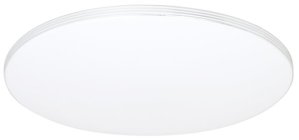 Plafoniera LED rotonda con telecomando SIENA argento-bianca 72W, tonalità di bianco, 4320 lm, plastica, dimensioni: 4x55x55 cm, IP20, Milagro