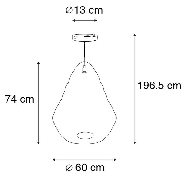 Lampada a sospensione orientale oro 60 cm - NIDUM