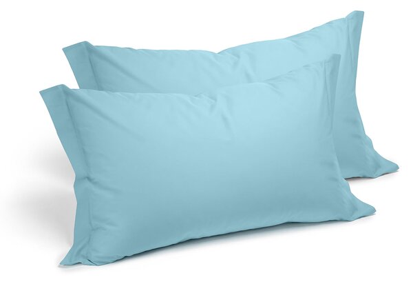 Coppia Federe In Cotone Cotone Tinta Unita Standard Caleffi Tinta Unita Turchese Caleffi