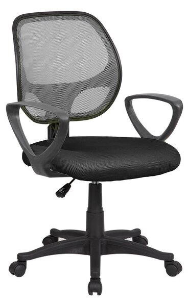 Sedia operativa con Braccioli Atlanta da ufficio 57x55,5xh55-100 cm Grigio nero