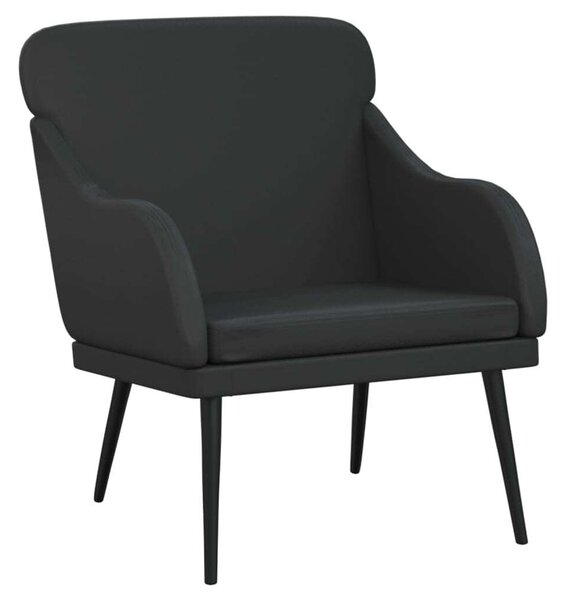 Poltrona Nera 63x76x80 cm Pelle finta