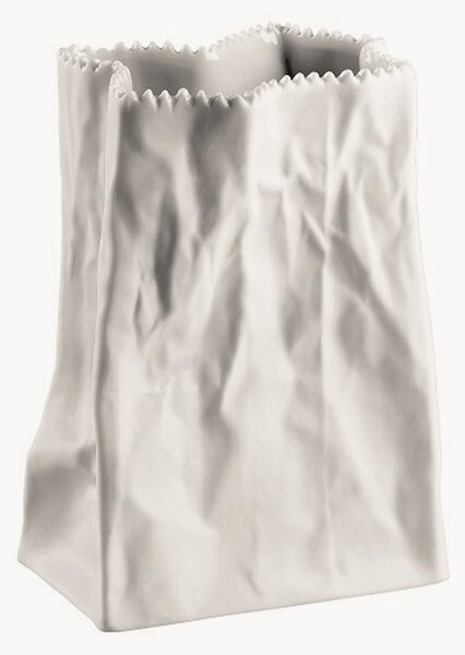 Vaso in porcellana Paper Bag, alt. 15 cm