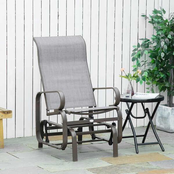 Outsunny – Sedia a Dondolo da Giardino 75 × 60 × 105cm