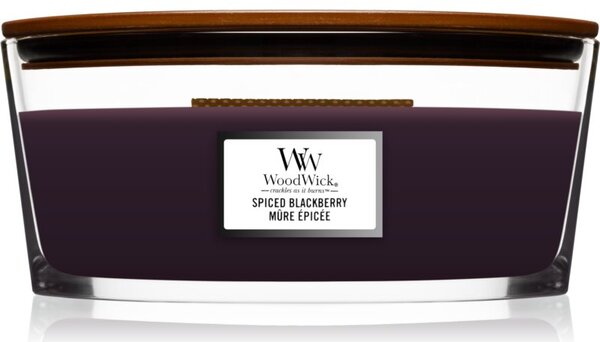 Woodwick Spiced Blackberry candela profumata con stoppino in legno (hearthwick) 453.6 g