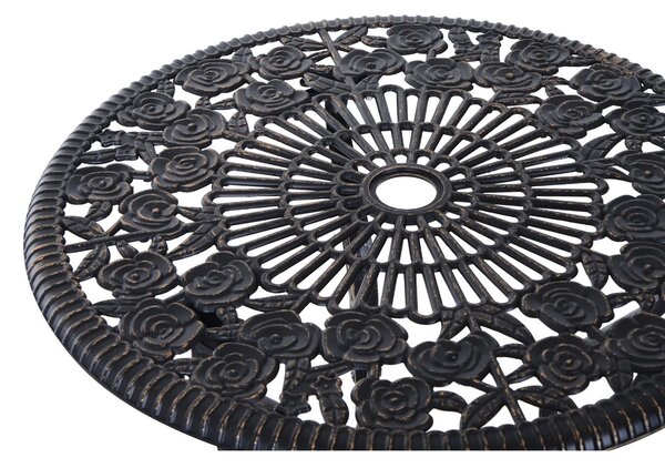 Outsunny Tavolo con sedia da giardino set da giardino in 3 pezzi, gruppo salotto, set da balcone, mobili da balcone, sedia da tavolo, Bronzo