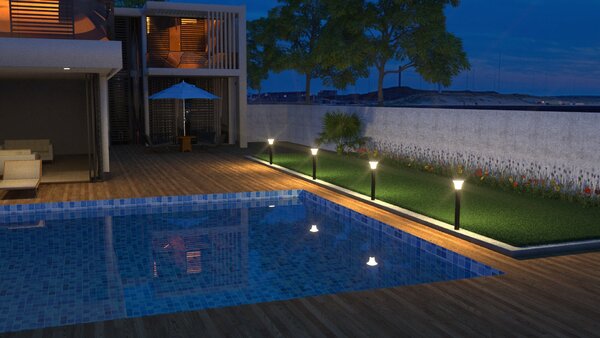 Lampioncino Solare da Giardino 2200 Lumen "LMS-088"