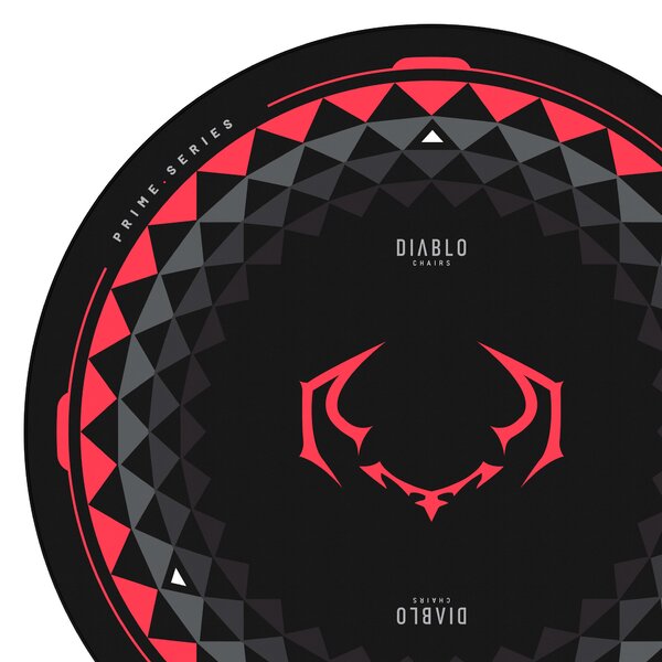 Tappetino Antiscivolo Gaming Diablo Chairs per Sedia, Nero‑Rosso