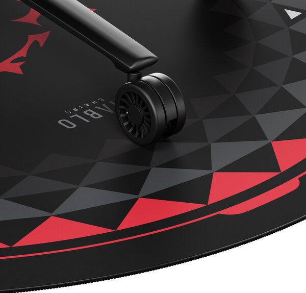 Tappetino Antiscivolo Gaming Diablo Chairs per Sedia, Nero‑Rosso