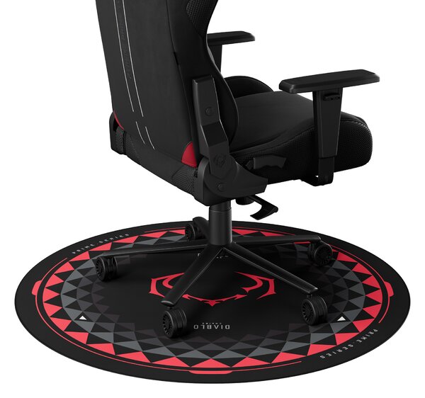 Tappetino Antiscivolo Gaming Diablo Chairs per Sedia, Nero‑Rosso
