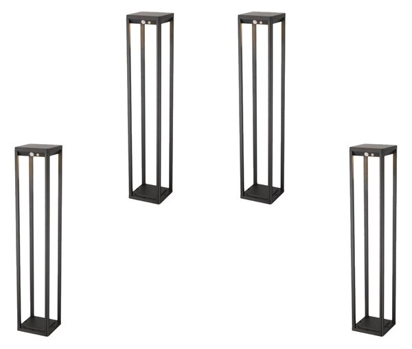 4 Pezzi - Lampioncino ad energia Solare per giardino 600 Lumen