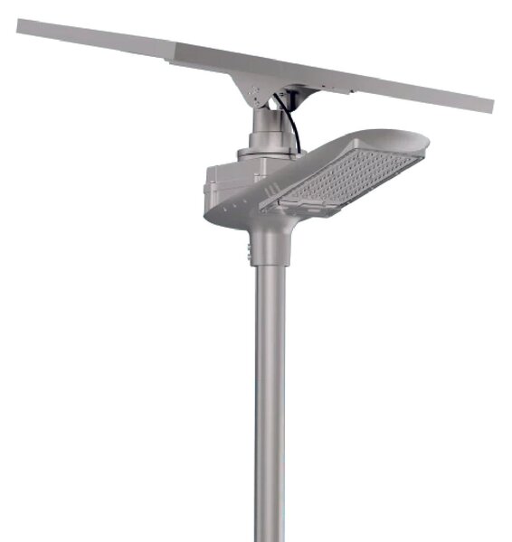 Lampione stradale led solare 5400 Lumen con Pannello Fotovoltaico Orientabile a 360°