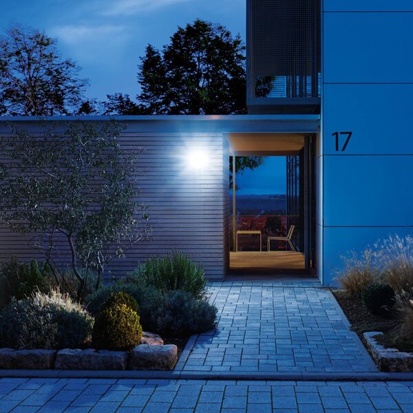 STEINEL Faretto da esterno con sensore XLED Home 2 S nero IP44, Nero, Plastica, Moderno