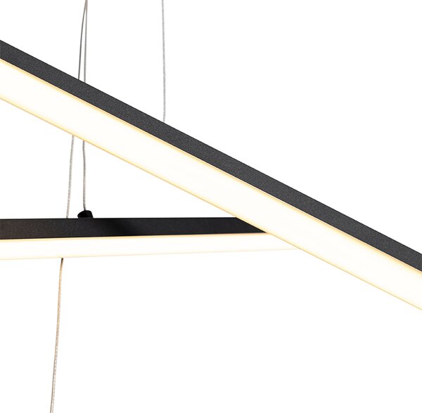 Lampada a sospensione nera incl. LED dimmerabile a 3 livelli 6 luci - Jolanta