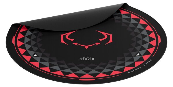 Tappetino Antiscivolo Gaming Diablo Chairs per Sedia, Nero‑Rosso