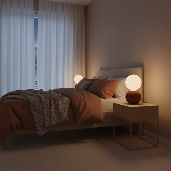 Lampada Da Tavolo Contemporanea Brisbane Cemento Cotto 1 Luce E27
