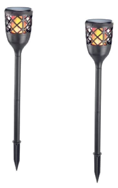 Lampada Solare Effetto FIAMMA Decorativa per Giardino 2 pezzi