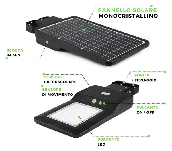 Lampione ad Energia Solare 6000 Lumen