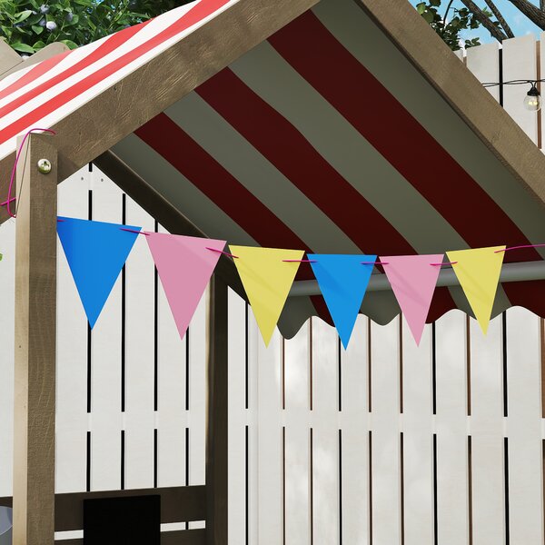 Outsunny Sabbiera con tettuccio, con set di giochi, in legno massello trattato, 124 x 116 x 146 cm, Grigio | Aosom Italy