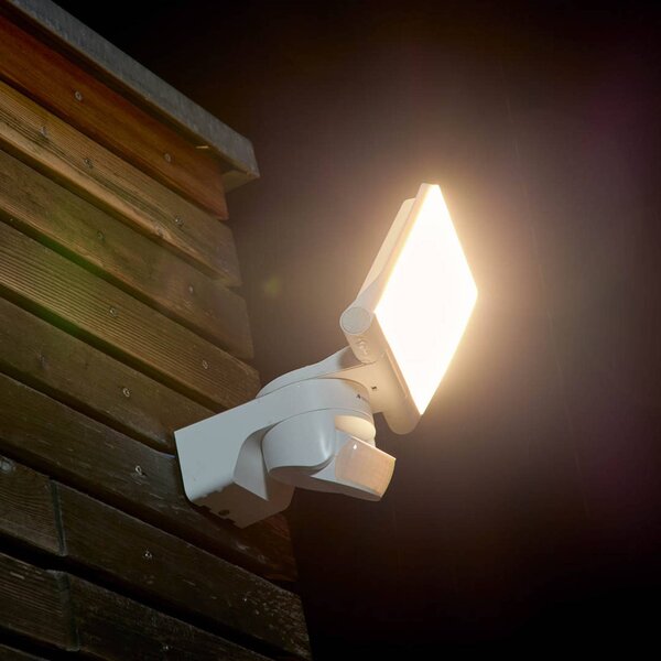 STEINEL Faretto da esterno con sensore XLED Home 2 S, bianco, IP44 S, Bianco / Opale, Plastica, Moderno