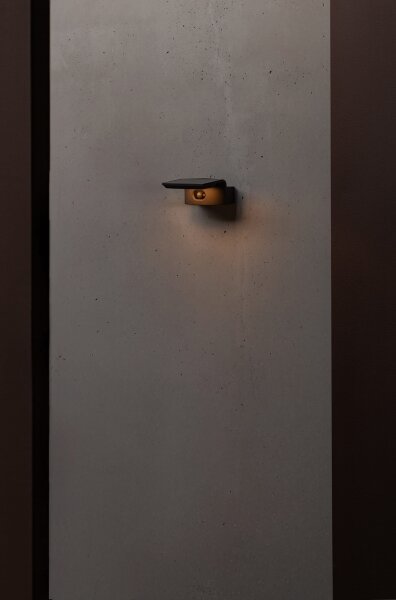 FARO 74456 - Lampada solare da parete a LED con sensore LUMA LED/5W/3,7/230V IP65 antracite