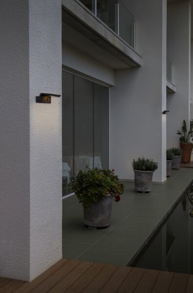 FARO 74456 - Lampada solare da parete a LED con sensore LUMA LED/5W/3,7/230V IP65 antracite