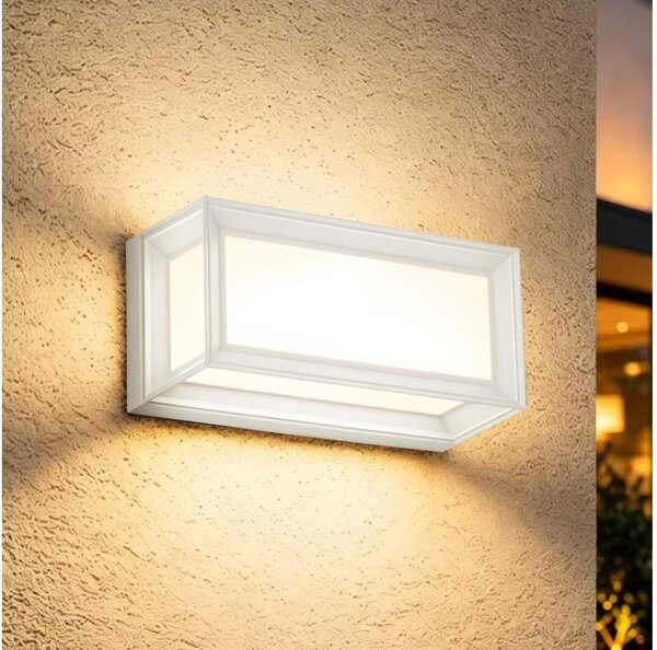 Brilagi - Lampada da parete a LED per esterni con sensore PARKER LED/12W/230V bianca IP44