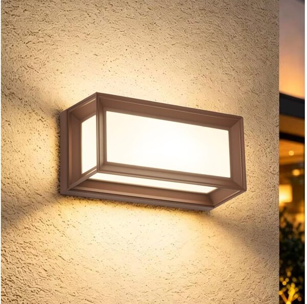 Brilagi - Applique da esterno LED con sensore PARKER LED/12W/230V marrone IP44
