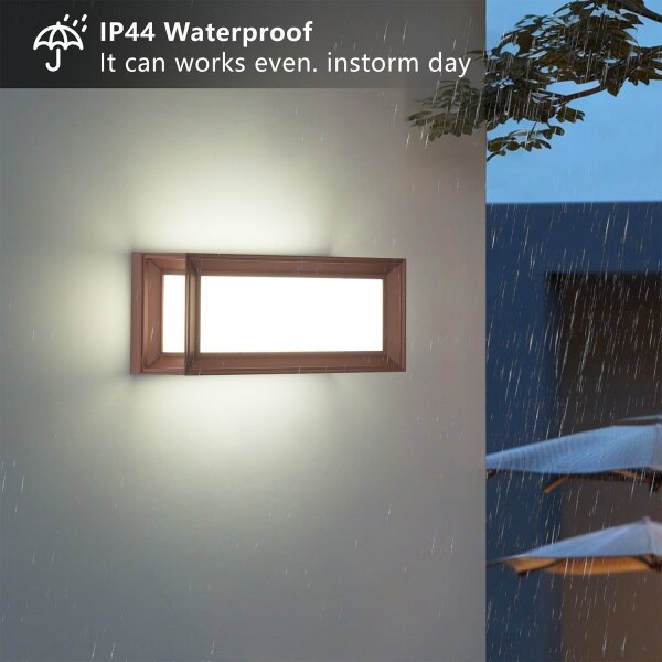 Brilagi - Applique da esterno LED con sensore PARKER LED/12W/230V marrone IP44