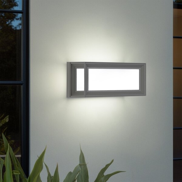 Brilagi - Applique da esterno LED con sensore PARKER LED/12W/230V grigio IP44