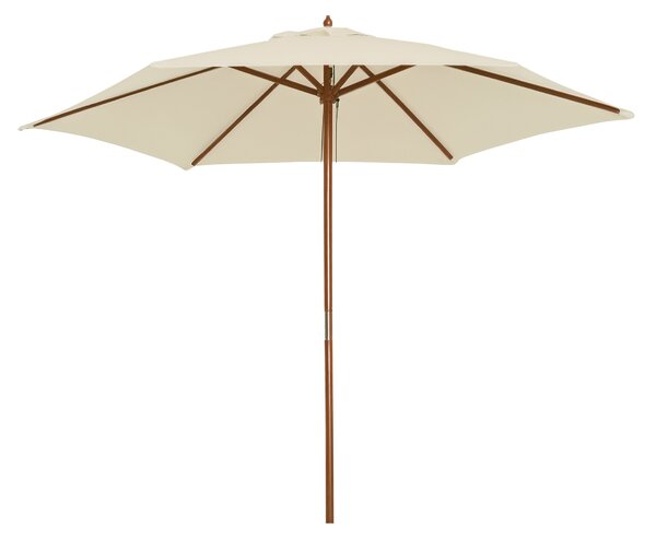 Outsunny Ombrellone in Legno da Esterno Giardino 2.5X2.3M Beige|Aosom