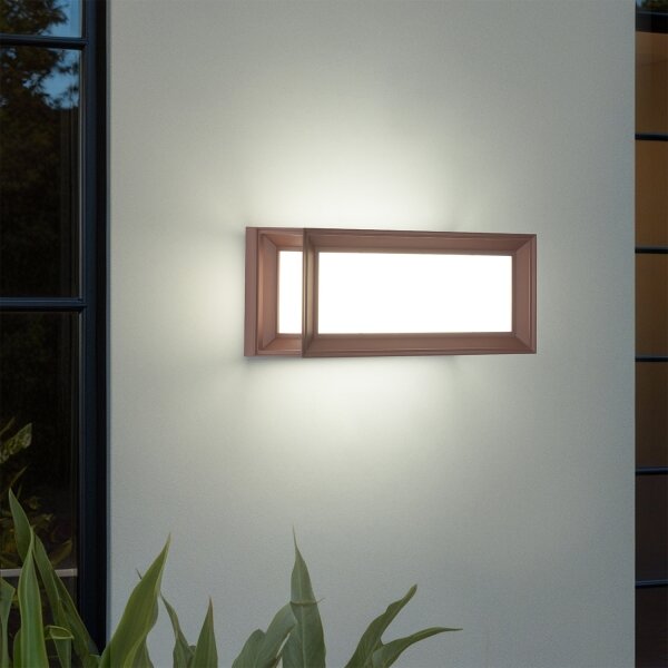 Brilagi - Applique da esterno LED con sensore PARKER LED/12W/230V marrone IP44