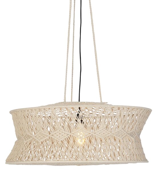 Lampada a sospensione orientale grigia 70 cm - Leonard