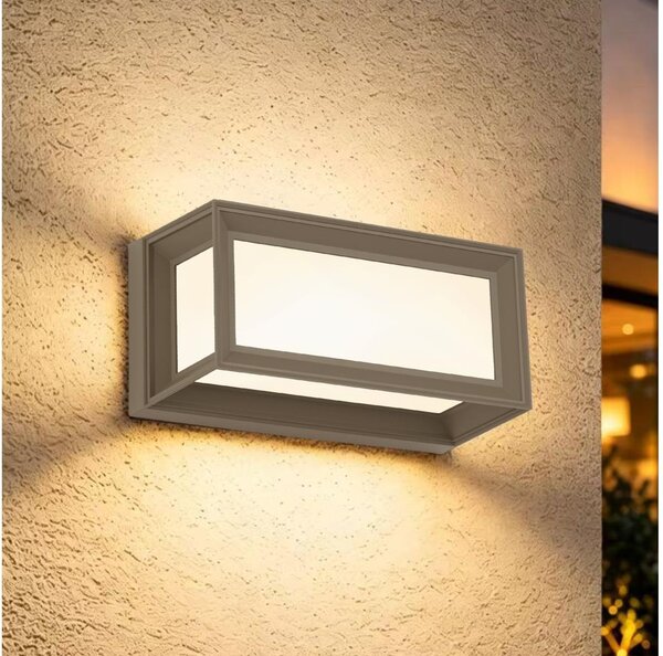 Brilagi - Applique da esterno LED con sensore PARKER LED/12W/230V grigio IP44