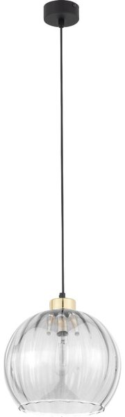 Lampadario a cavo DEVI 1xE27/15W/230V nero/trasparente