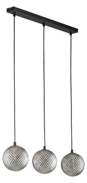 Lampadario a sospensione su cavo ELENA 3xG9/6W/230V nero/grigio fumé