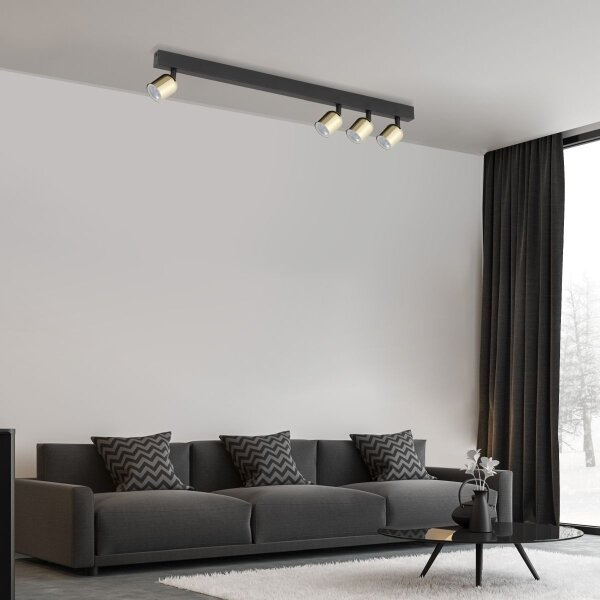 Faretto LED TOP 4x GU10/10W/230V nero/oro