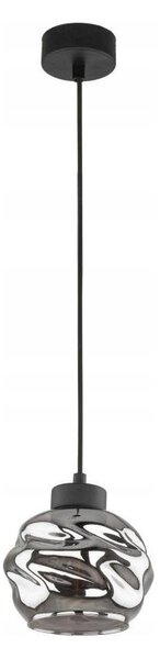Lampadario a sospensione con cavo ZULIA 1xE27/15W/230V nero/fumé