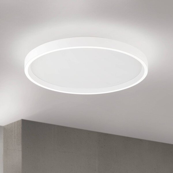 ORION Plafoniera soffitto MASCA, dimmerabile, Bianco / Opale, Soggiorno / Sala da pranzo, Alluminio, Moderno, Plafoniera