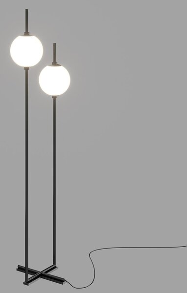 Piantana Moderna The Sixth Sense Nera 2 Luci Led 12 Watt 3000K