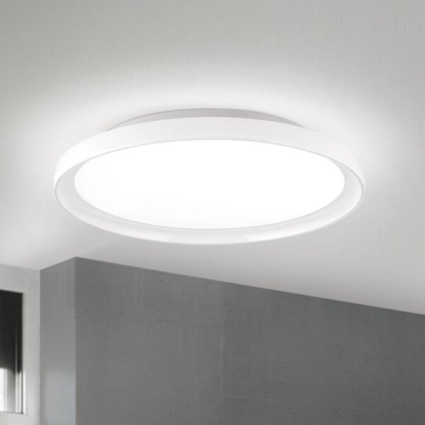 ORION Plafoniera soffitto GAMMA, dimmerabile, Bianco / Opale, Soggiorno / Sala da pranzo, Alluminio, Moderno, Plafoniera