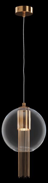Sospensione Contemporanea Flusso Piccola In Metallo Bronzo 1 Luce