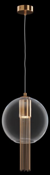 Sospensione Contemporanea Flusso Grande In Metallo Bronzo 1 Luce
