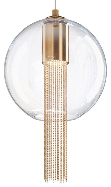 Sospensione Contemporanea Flusso Grande In Metallo Bronzo 1 Luce