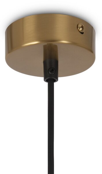 Lampadario Contemporaneo Ring Metallo Ottone 4 Luci E Diffusori Bianchi