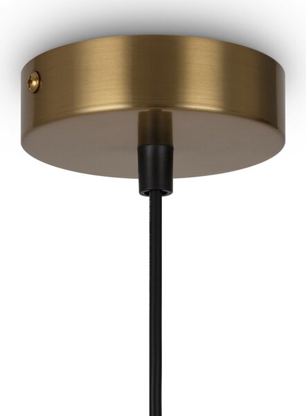 Lampadario Contemporaneo Ring Struttura E Rosone Metallo Ottone 6 Luci