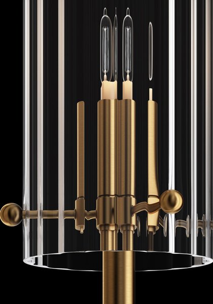 Applique Contemporanea Arco Metallo Ottone 1 Luce Diffusore In Vetro
