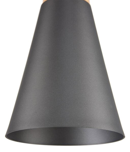 Sospensione Minimal Bicones In Metallo Nero E Oro 1 Luce