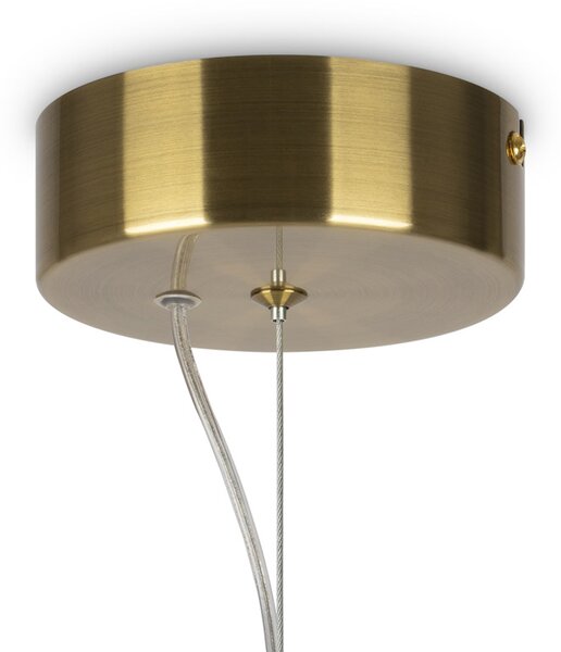 Sospensione Contemporanea Collar Metallo Oro E Paralume Vetro Oro 16W