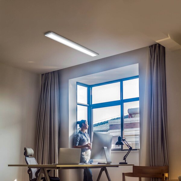 OSRAM Plafoniera a LED OFFICE LINE, Bianco / Opale, Studio / Ufficio, Alluminio, Plafoniera LED