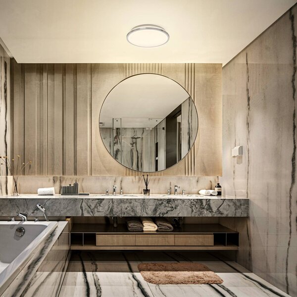 OSRAM Plafoniera BATHROOM, Cromo / Argento, Bagno, Alluminio, Moderno, Plafoniera